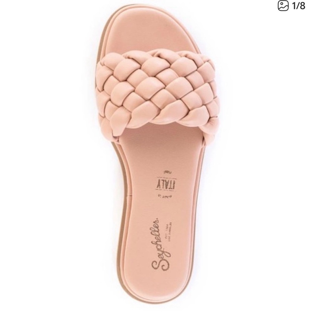 Seychelles Bellisima Women's Blush Braided Slide Sandals Size 9 NWOT